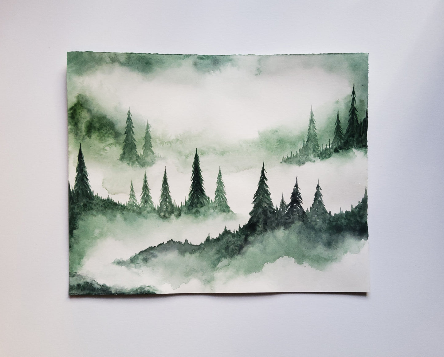 Original Watercolor: Green / 10"x8"