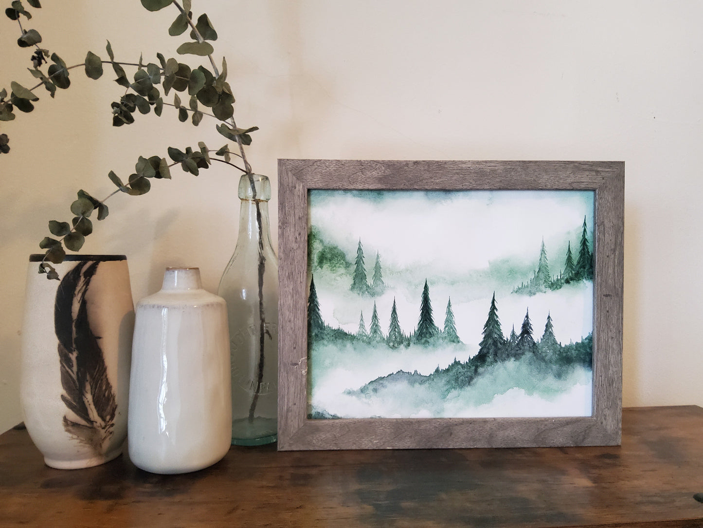 Original Watercolor: Green / 10"x8"