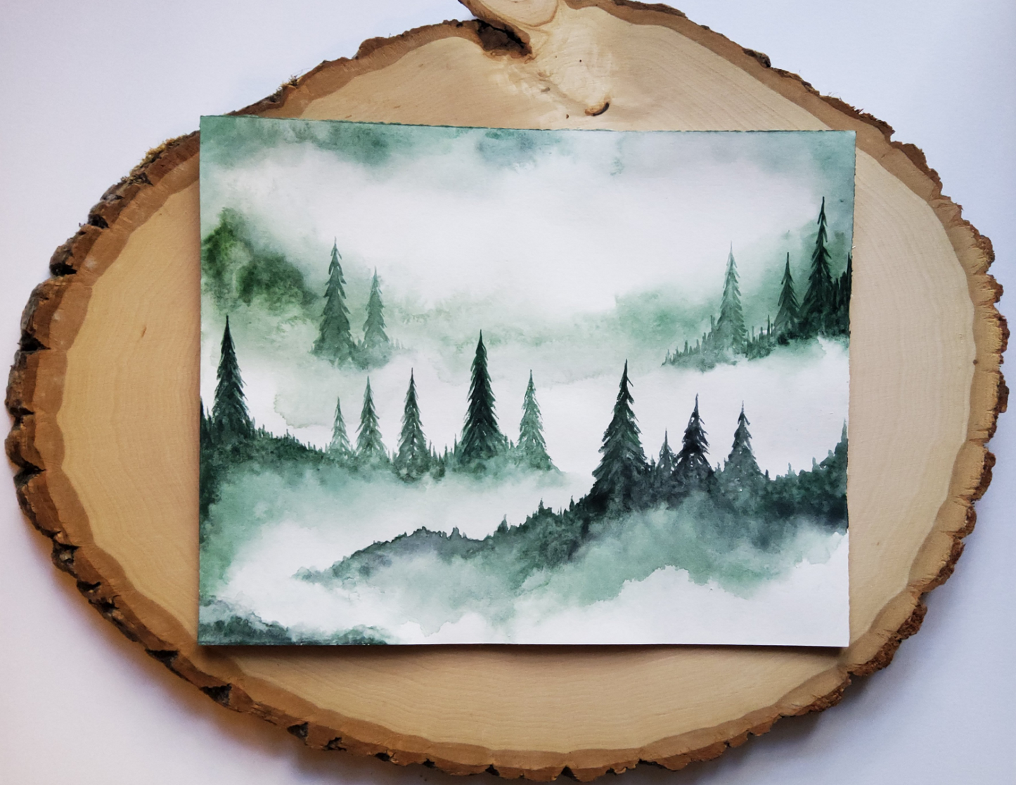 Original Watercolor: Green / 10"x8"