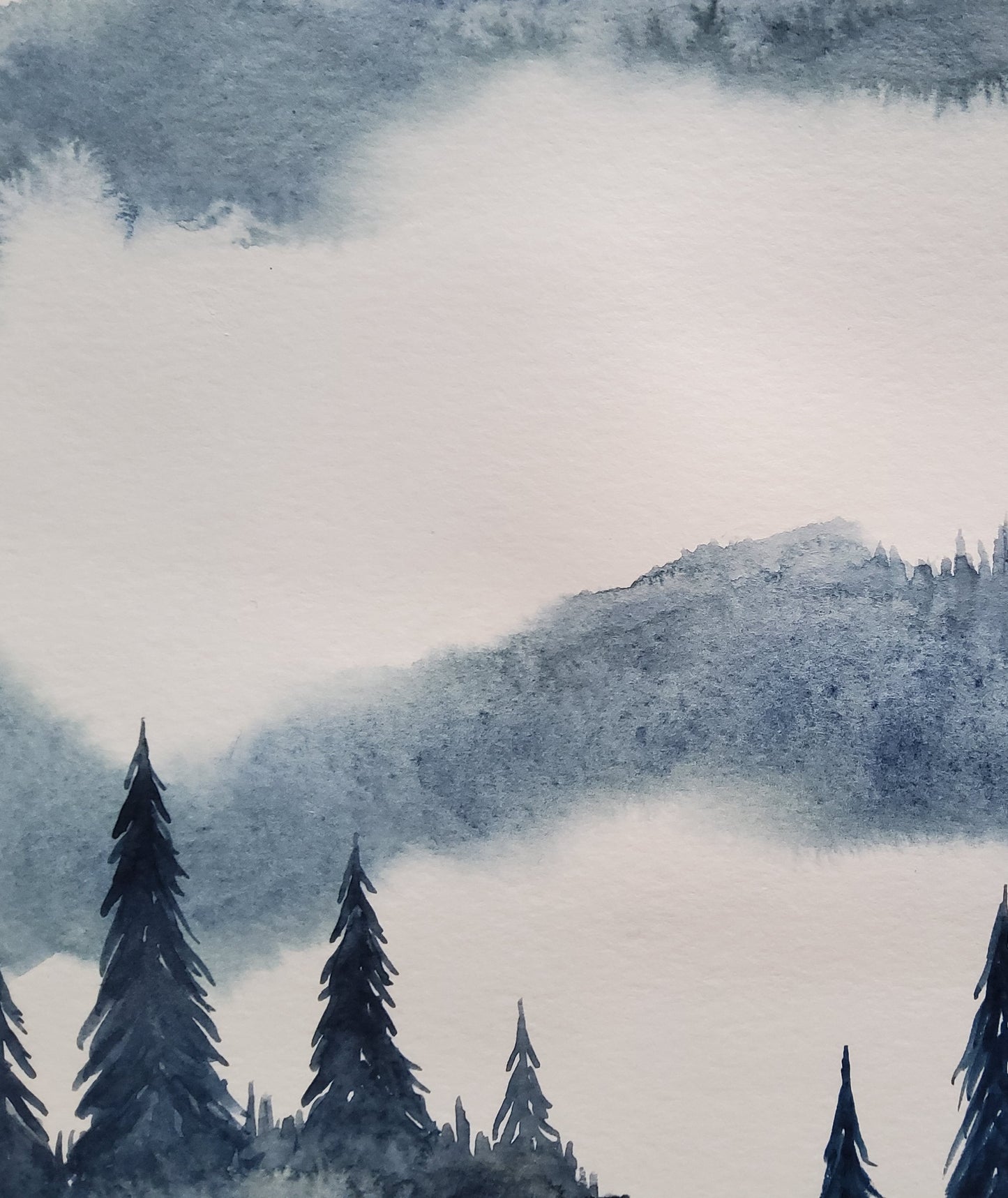 Original Watercolor: Dark Blue / 10"x8"