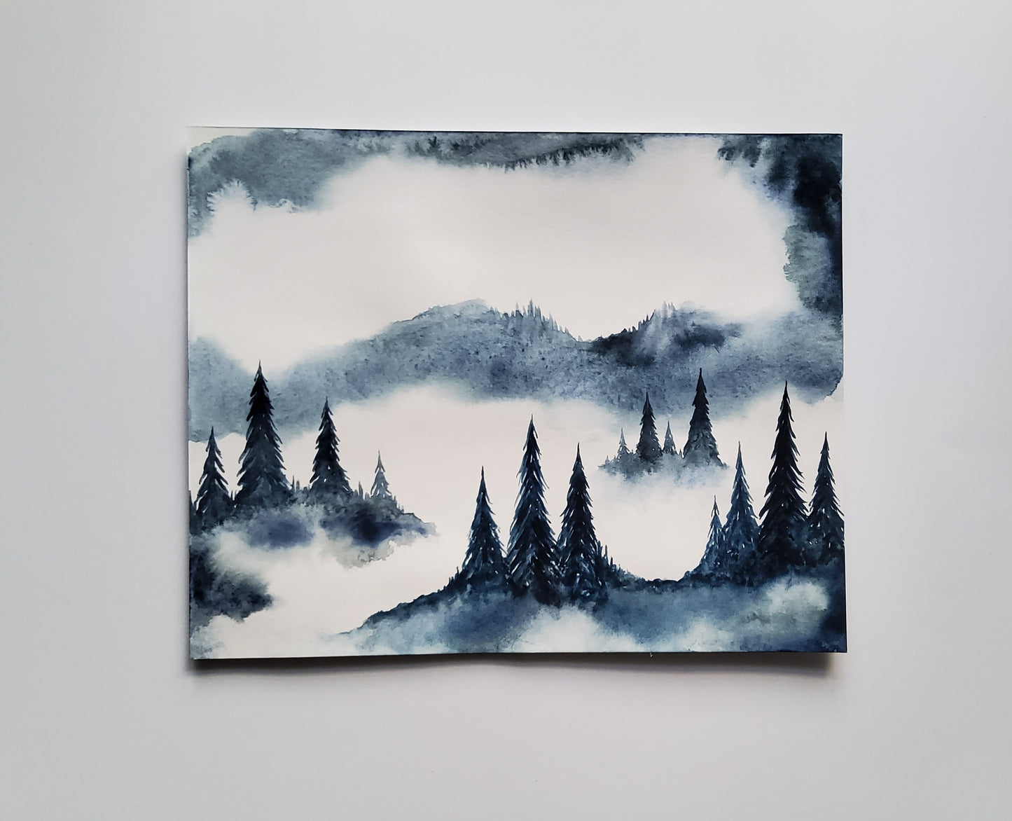 Original Watercolor: Dark Blue / 10"x8"