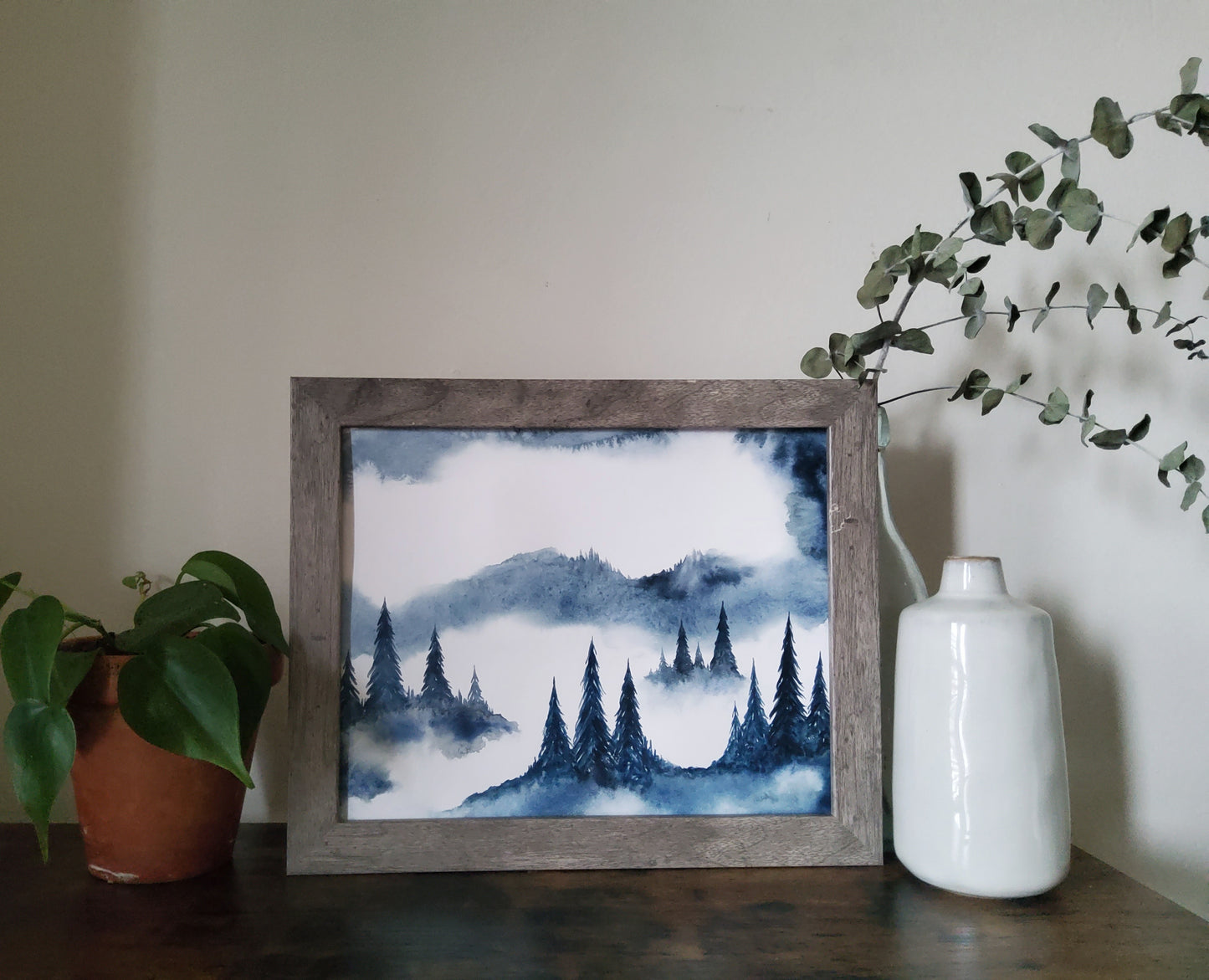 Original Watercolor: Dark Blue / 10"x8"