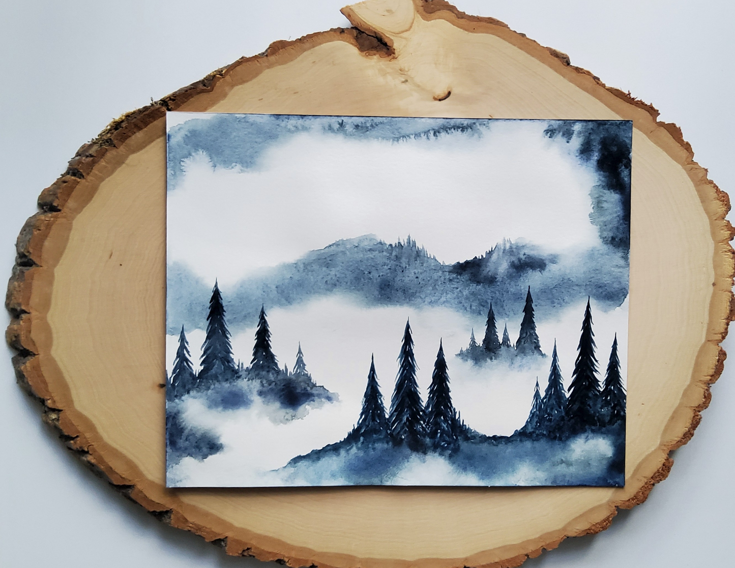 Original Watercolor: Dark Blue / 10"x8"