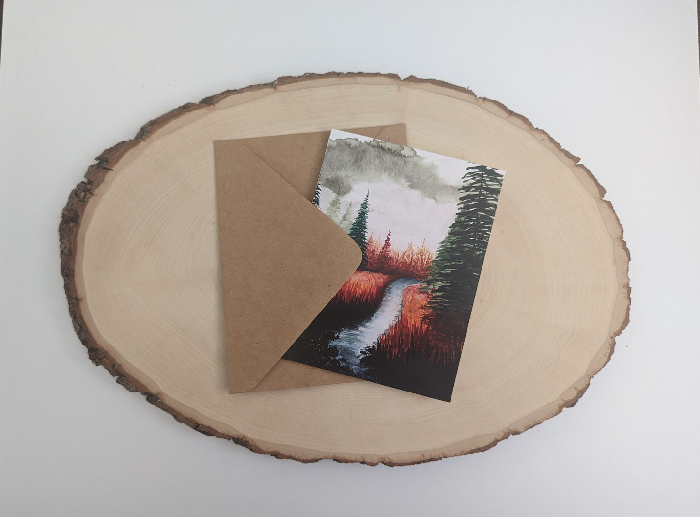 image of a landscape in a brown envelope